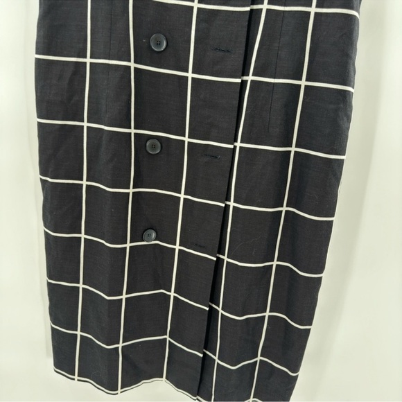 Talbots black white sleeveless wrap dress size 16 vintage - Picture 4 of 9